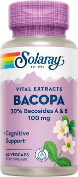 Дієтична добавка Solaray Bacopa Leaf Extract 100 мг 60 капсул (0076280596441)
