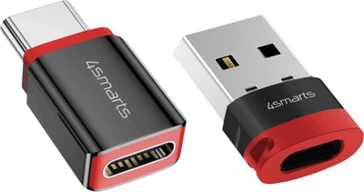 Адаптер 4smarts Data Blocker USB-C -USB-A/USB-C 2 шт. Black (4252011912384)