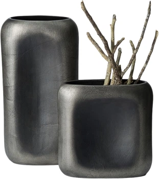 Wazon Philippi Laval L aluminiowy grafitowy 46×10×23 cm (4037846174318)