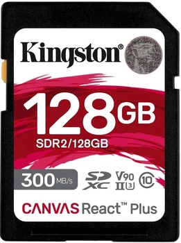 Карта пам'яті Kingston 128 GB SDXC Class 10 UHS-II U3 Canvas React Plus (SDR2/128GB)