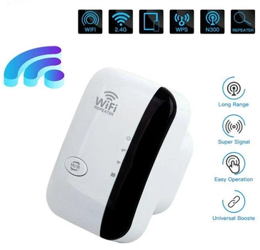 Підсилювач WiFi сигналу (репітер) із вбудованою антеною Wireless-N WIFI REPEATER, 220V, 300Mbps, IEEE 802.11b/g/n, 2.4 GHz (3597)