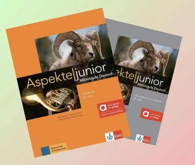 Комплект німецька мова Аspekte junior. Mittelstufe Deutsch. Kursbuch B1 plus - підручник+робочий зошит
