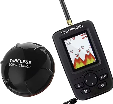 Беспроводной эхолот Fish Finder XJ-01 с цветным экраном (радиус 100 м) для летней и зимней рыбалки