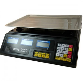 Торговые электровесы со счетчиком цены Crystal CR 50 kg 6v (2gm) HDSYR_844