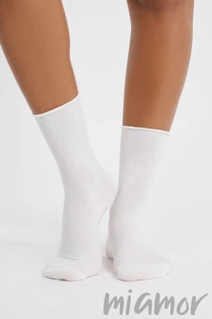Носки хлопковые с резинкой без давления MasterStep 2091 Cotton (2 пары) 38-40 Белые