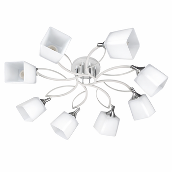 Люстра потолочная поворотная на 8 ламп E27 белая Sneha (9982593498/8 WH)