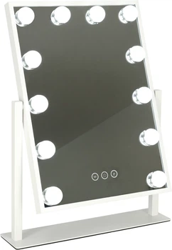 Косметичне люстерко Ikonka LED з 12 діодами 30 x 40 см (5903039748330)