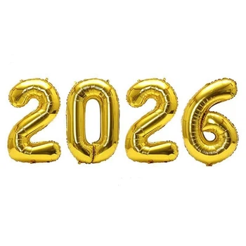 Набір цифр фольгованих 16" 40 см 2026 Золото