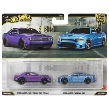 Набор машинок Premium Car Culture TwinPack 2018 Dodge Challenger SRT Demon and 2015 Dodge Charger SRT (Hot Wheels, 2 шт)