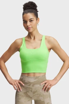 Спортивный топ женской Under Armour Pjt Rck Fitted Bra Tank S Салатовий 1389714-362