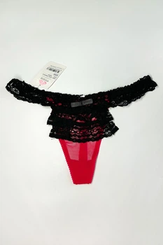 Трусики стринг Koza Underwear 3(M) Красный-Черный (134396)