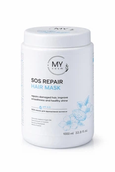 Маска MY cosm SOS Repair Hair Mask для миттєвого відновлення волосся, 1000 мл