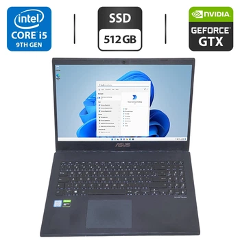 Игровой ноутбук Asus VivoBook X571GT / 15.6" (1920x1080) IPS / Intel Core i5-9300H (4 (8) ядра по 2.4 - 4.1 GHz) / 16 GB DDR4 / 512 GB SSD / nVidia GeForce GTX 1650, 4 GB GDDR5, 128-bit / WebCam б/у