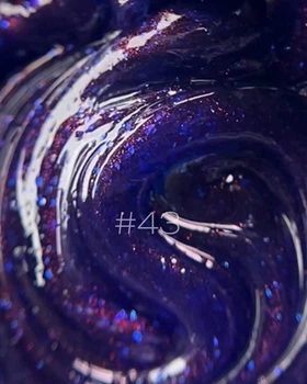 Гель-желе для нарощування Moon Full Jelly Builder Gel №43 фіолетовий із шимером, 30 мл.