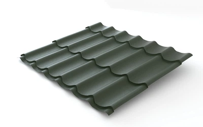 Металлочерепица PSM Profile Monterrey Classic 0,4 мм 1,18x1,5 м Матовая Хаки RAL 6020