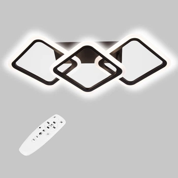 Потолочная LED люстра, светильник светодиодный Sunlight черный 6325/2+1S