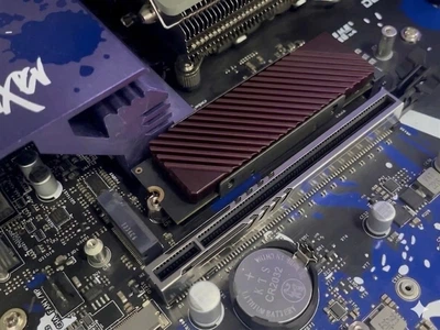 Радиатор для SSD M.2 NVMe 2280 алюминиевый с двухсторонним охлаждением и термопрокладками (00209)