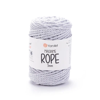 Шнур кручений YarnArt macrame rope 3мм світло-сірий 250г (№756)