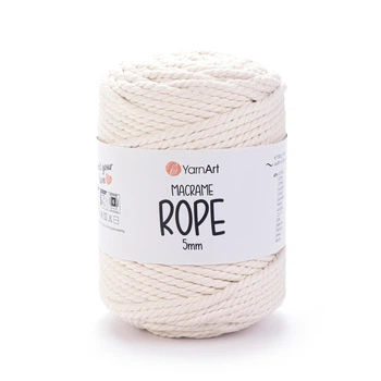 Шнур кручений для макраме YarnArt macrame rope 5мм натуральний 500г (№752)