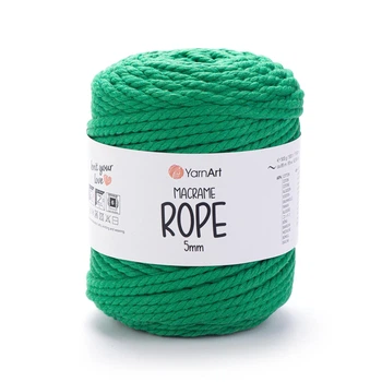 Шнур кручений для макраме YarnArt macrame rope 5мм смарагдовий 500г (№759)