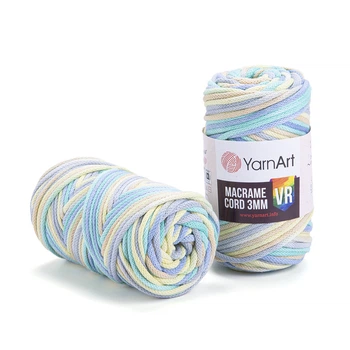 Шнур плетений YarnArt Macrame Cord VR 3mm Жовтий смарагд (№924)