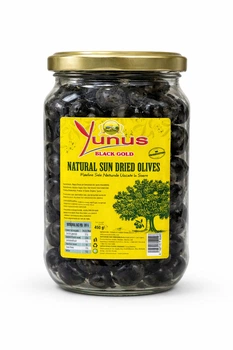 Маслини в’ялені натуральні Yunus Black Gold 450 г скло
