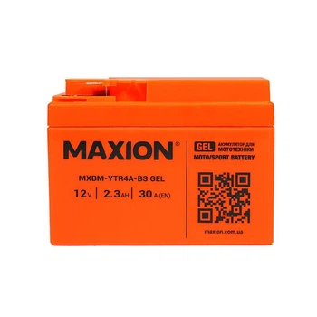 Мото акумулятор MAXION YTR4A - BS 12V 2.3Ah 30A (EN) GEL
