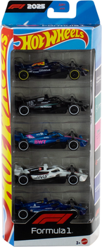 Набір із 5-и базових машинок Hot Wheels Формула-1 (JLN11)