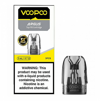 Картридж Voopoo Argus Pod Top Filling V2 0.7 Ом для pod-систем Вупу Аргус Под Топ сетка 3ml до 18 Вт термопластик