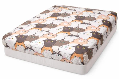 Простирадло на гумці Бязь Meow Family 120*200 висота 25 см