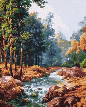 Картина за номерами Пейзаж (Карпатсикий ліс) розмір 40*50 см (Ідейка KHO2882)
