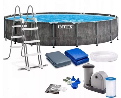 Бассейн каркасный Intex 26744 24310 л 549x122 см Лестница/тент/подстилка/Насос-фильтр (LN7-26744)