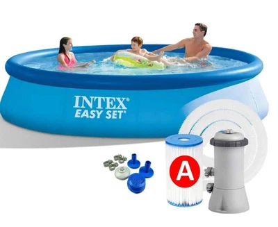 Надувной бассейн Intex 28158 457х84 см объем 9792 л с фильтр-насосом (LN7-28158)