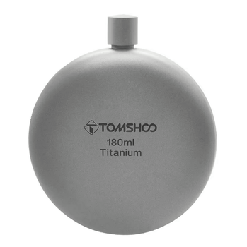 Титанова фляга Tomshoo 180 мл — легка похідна фляга Premium для напоїв і алкоголю