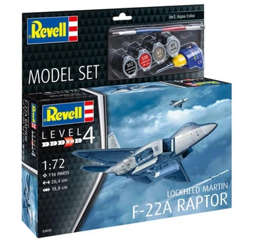 Стартовий набір 1:72 літак Lockheed Martin F-22A Raptor Revell 63858