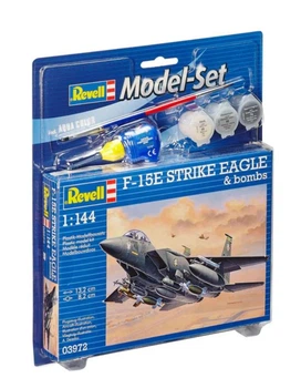 Збірна модель 1/144 літак F-15E Strike Eagle & bombs Model Set Revell 63972