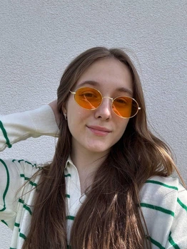 Овальні сонцезахисні окуляри Honey Fashion Accessories помаранчевий (20к037)