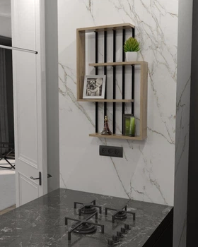 Настенная полка в стиле лофт EcoLoft NasTina DSP-1431-1 Дуб Аппалачи