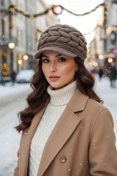 Зимняя кепка двухслойна Клариса BRAXTON 5518 светло коричневый 56-59р