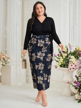 Жіночий Костюм (спідниця+топ) SHEIN 928657-3 1XL комбінований (2000005336447)