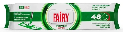 Серветки вологі для прибирання підлоги Fairy Power з ароматом білого мила, 50 шт