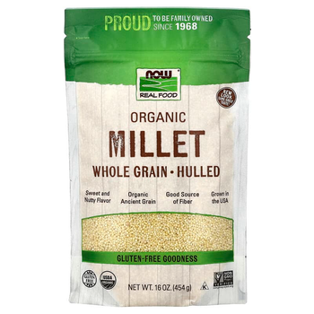 Цельное зерно органического проса NOW Foods "Organic Millet Whole" очищенное (454 г)