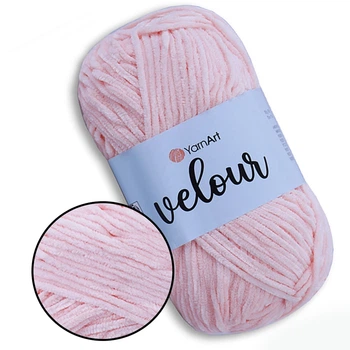 YarnArt Velour, Ніжний персик №869 - плюшева пряжа ЯрнАрт Велюр 100 г / 170 м, 100% мікрополіестер, для джемперів, кардиганів, шапок і аксесуарів