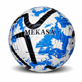 Футбольный мяч MEKASA №5 PU Бело-Черно-Синий 22552