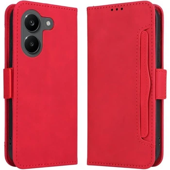 Чохол-книжка з кишеньками Deexe Wallet Stand для Xiaomi Poco X8 Pro - Red