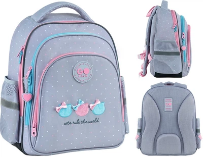 Рюкзак для начальной школы GoPack Education Cat's Rules 37x28.5x16 см 15 л Серый (GO26-2606S-1)