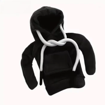Чехол "мини-худи" для рычага КПП автомобиля, универсальный, 130mm, Black-White
