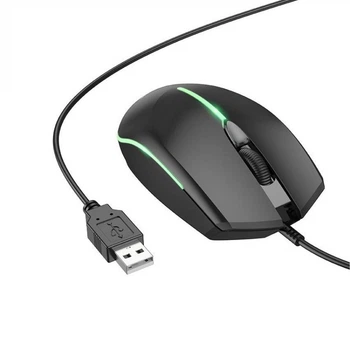 Проводная игровая мышь BOROFONE BG10 Soaring USB 1000 dpi 3 кнопки 1,5 м с подсветкой (508F33A524DD)