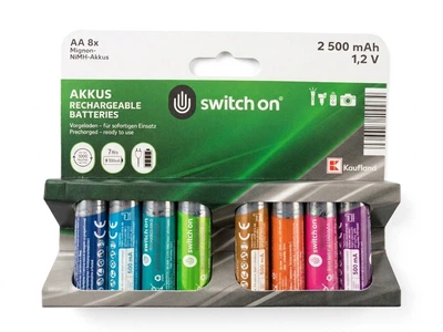 Акумуляторні батареї Switch ON Ni-MH HR6 АА 8шт 2500 mAh (R4770131820250)