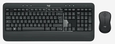 Клавиатура и мышь Logitech беспроводные черные с влагозащищенным корпусом. (680813)